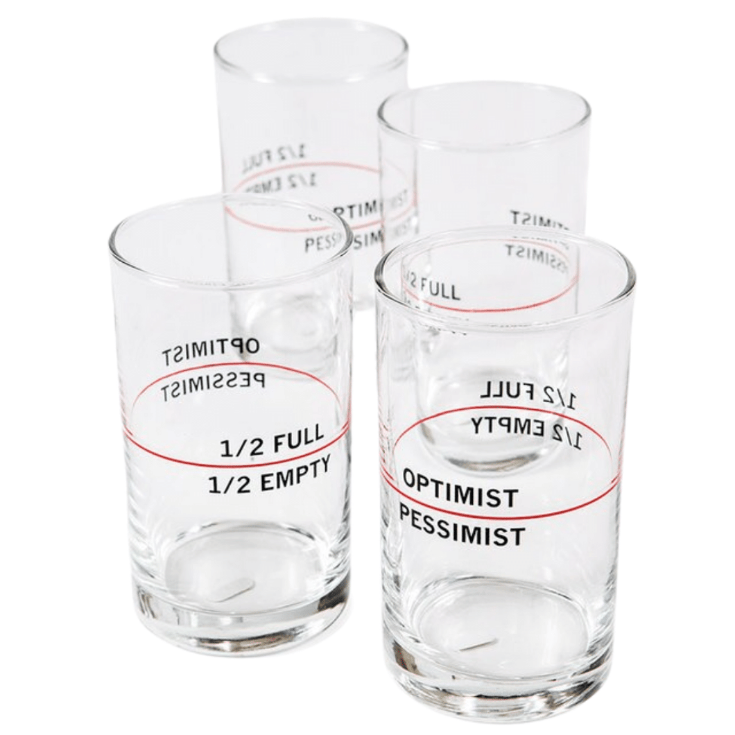 Optimist Pessimist Glass