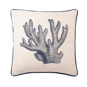Coral Embroidered Cushion