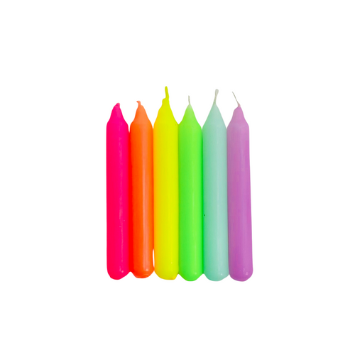 Mini Rainbow Neon Candles