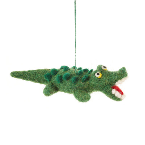 Christmas Crocodile Hanging Decoration