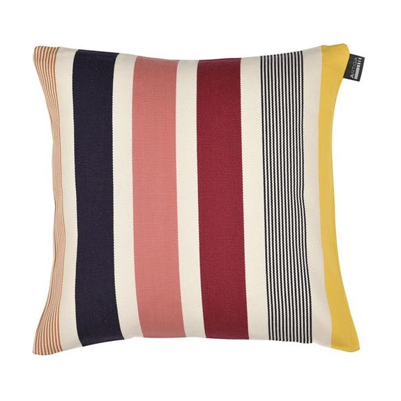 Ocre Striped Cotton Cushion