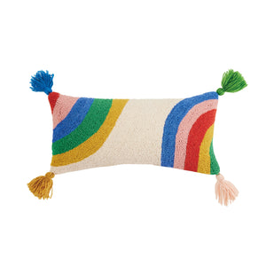 Rainbow Tassel Cushion